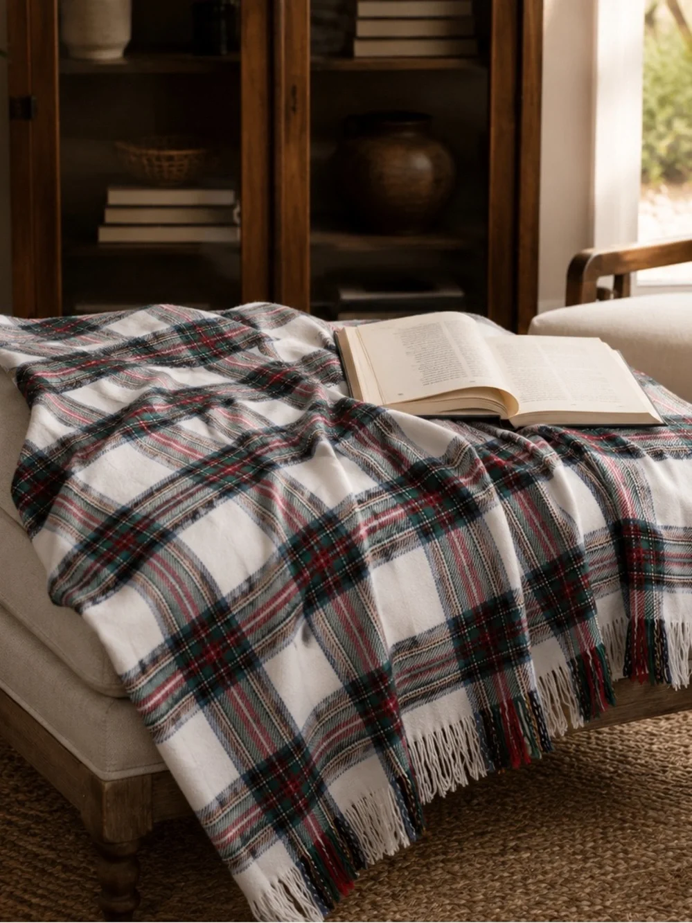 TEXTEIS PENEDO Portuguese Heritage Plaid Throw Blanket #0715262